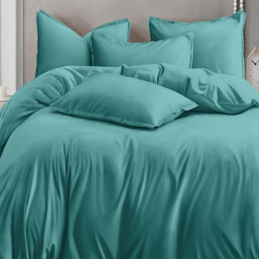 Комплект постельного белья "АВТ. 005-БИРЮЗА", сатин, 100% хлопок, Россия. Пододеяльник на молнии!!!