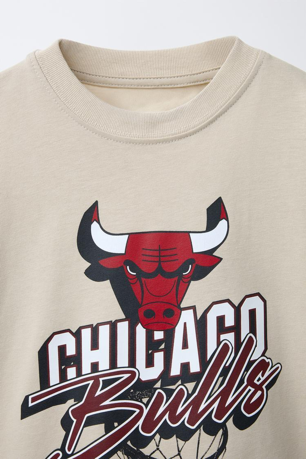 ZARA ФУТБОЛКА С ПРИНТОМ CHICAGO BULLS NBA ©, РЫЖЕВАТО-КОРИЧНЕВЫЙ