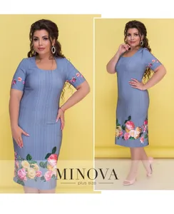 Платье 298-синий Minova
