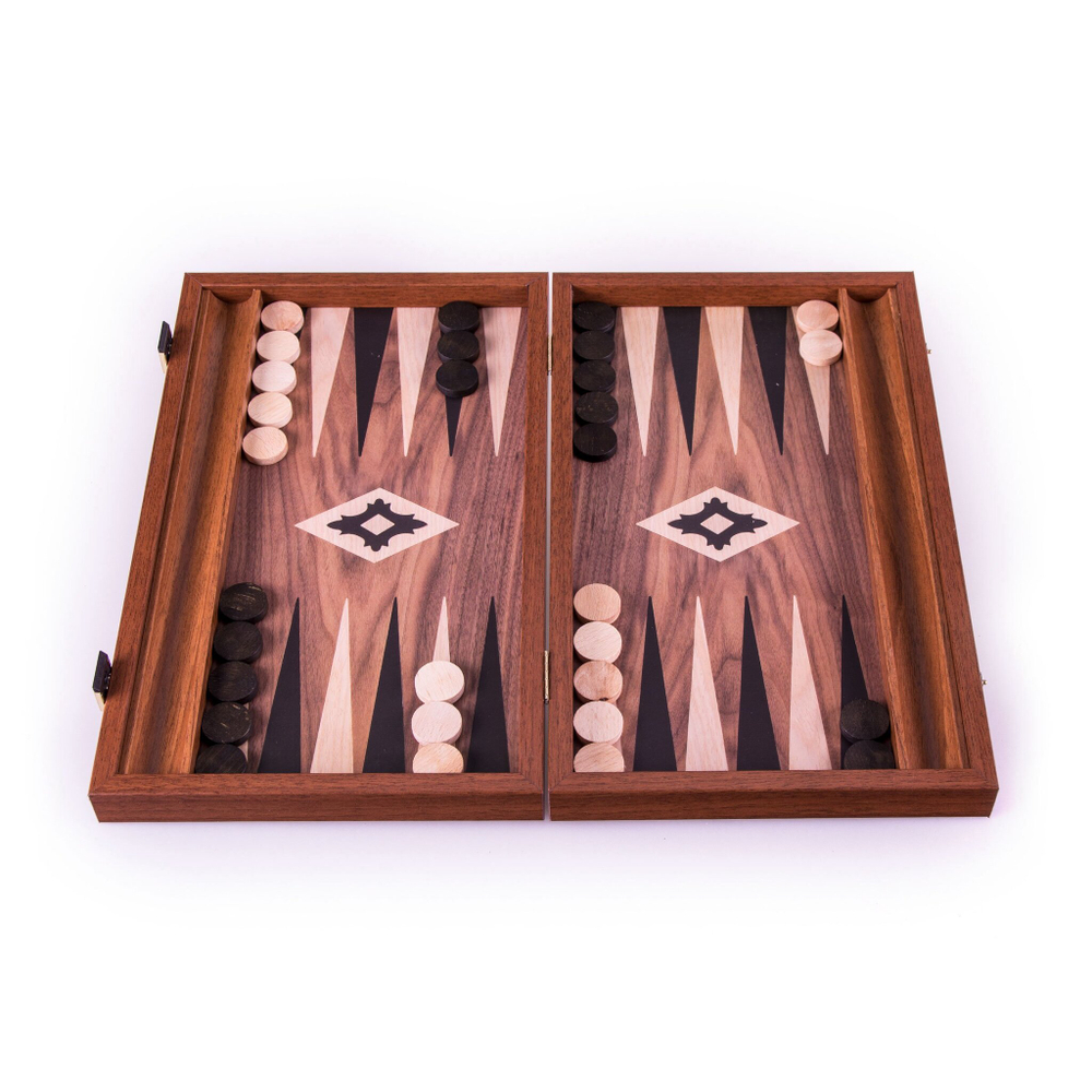 Нарды с боковыми стойками 38x23см Manopoulos Backgammon bxl2kk