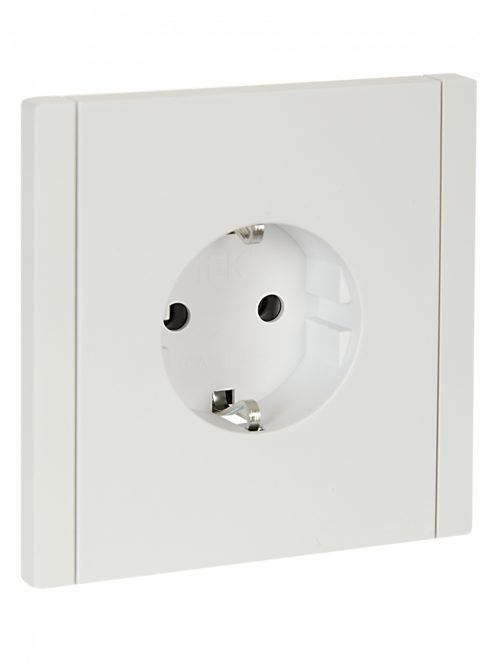 FORTE&PIANO Розетка 1-местная с заземлением без защитных шторок винтовое крепление 16А FP216 белый IEK