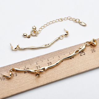 Набор коннекторы + замок для колье, цвет золото, размер 70 и 40 мм, цена за 1 шт