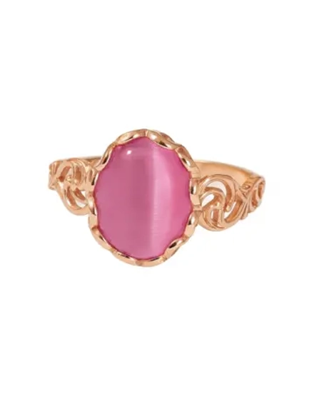 Кольцо серебряное со вставкой кошачий глаз