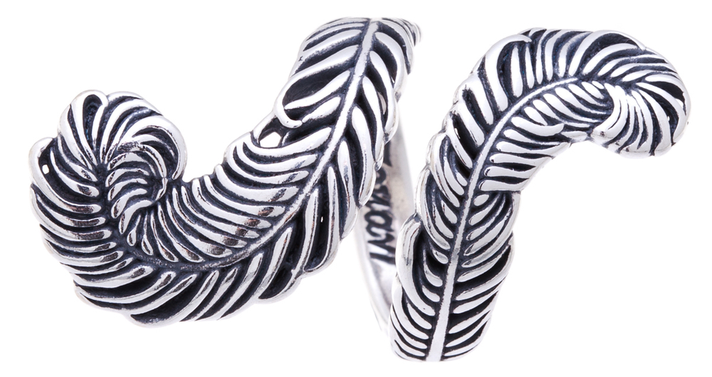 "Гис" кольцо в серебряном покрытии из коллекции "Feather" от Jenavi