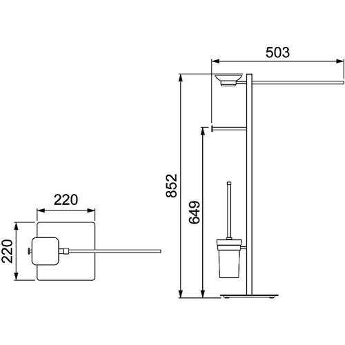 Напольная стойка Timo Selene 17085/17 Золото матовое