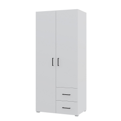 Шкаф двухдверный с ящиками Victor, белый