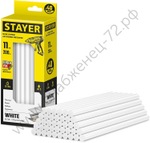 STAYER White белые 11х200 мм, 40 шт, Клеевые стержни (2-06821-W-S40)