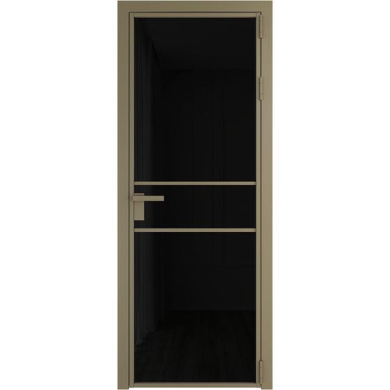 Алюминиевая дверь 2AG шампань остеклённая