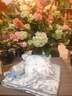 Покрывало 270х270 Blumarine Chriselle голубое вид