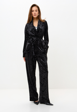 Бархатный жакет со съёмным поясом