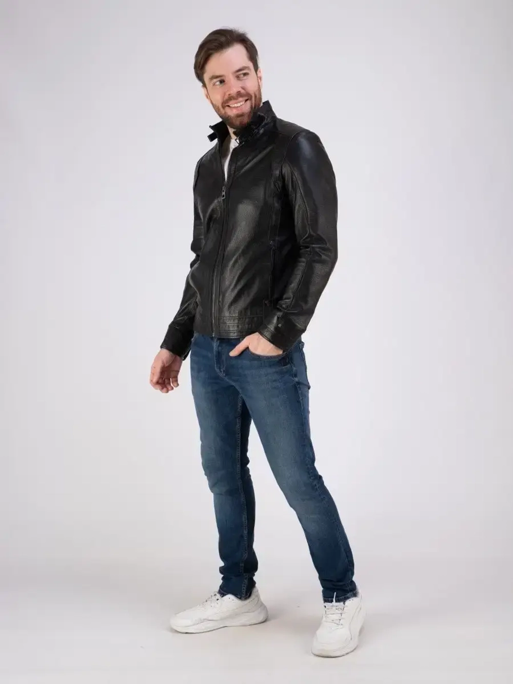 Кожаная куртка демисезонная