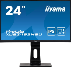 Монитор Iiyama 24;; ProLite XUB2493HSU-B1 1920x1080 IPS LED 75гц 4ms VGA HDMI DisplayPort
