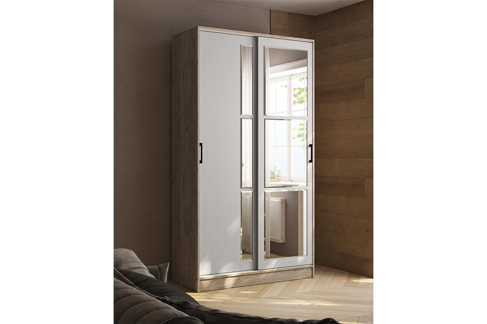 Шкаф-купе Стиль-2 120, Дуб крафт серый, Серый