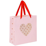 Пакет подарочный 20х20х8см. "With LOVE" с прозрачным окном (Золотая сказка)