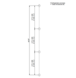 Спортивный комплекс №36, трехсекционный комплекс с турником и шведской стенкой, 4650*200*2700 мм., D=89 мм.