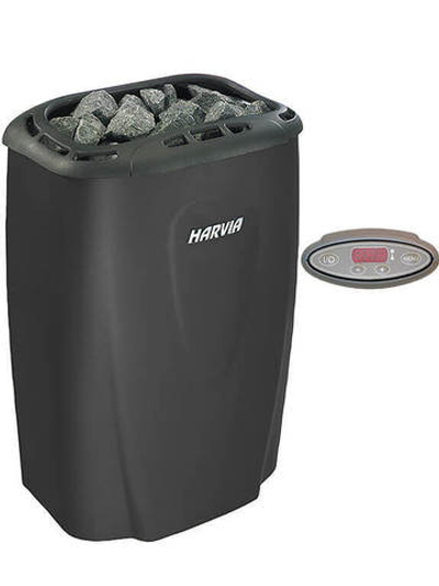 HARVIA Электрическая печь Moderna E/1-3phase HVE450400M V45E Black с выносным пультом в комплекте