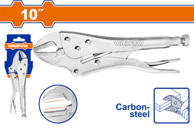 Клещи зажимные 250 мм 0-43 мм (10/40) WADFOW WLP2C10