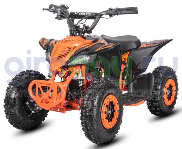 Детский электроквадроцикл WHITE SIBERIA SNEG LETO R 1000W - Оранжевый фото №1