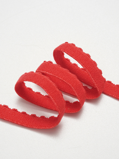 Бельевая резинка красная 1664 TPG ажурная ширина 8 мм с учетом фестона