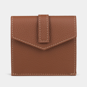 Кардхолдер-кошелек Perle из кожи теленка, цвета карамель