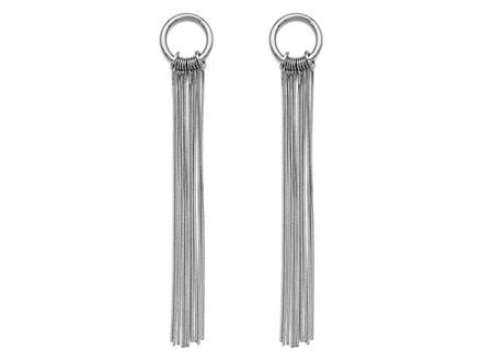 Серьги "Круг" с цепями, 120мм