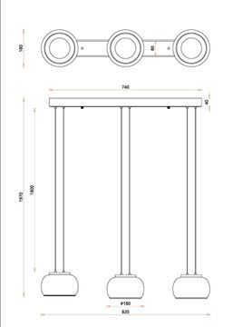 Подвесная люстра 7W 4000K 4376-3P никель Trendig Favourite