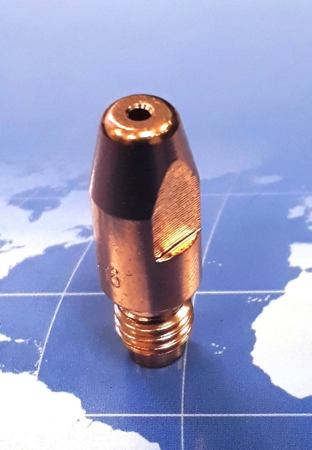 341P121262 Наконечник контактный Alu, ECu Ø1,2 мм., M8x30,0 мм., для сварочных горелок MIG/MAG TBi