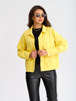 Джинсовая куртка женская жёлтая