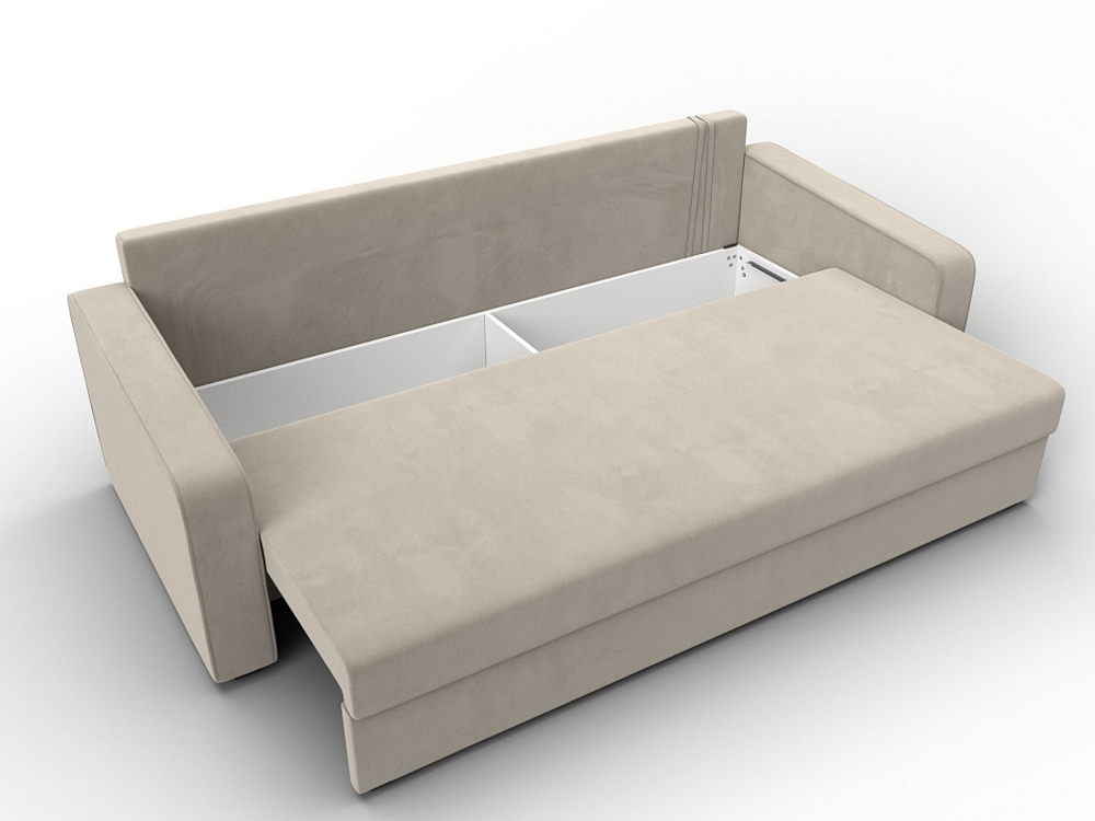 Диван прямой Лига-009 МИКРОВЕЛЬВЕТ Бежевый