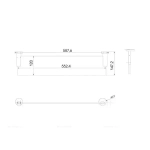 Полка Raiber R53911 стеклянная