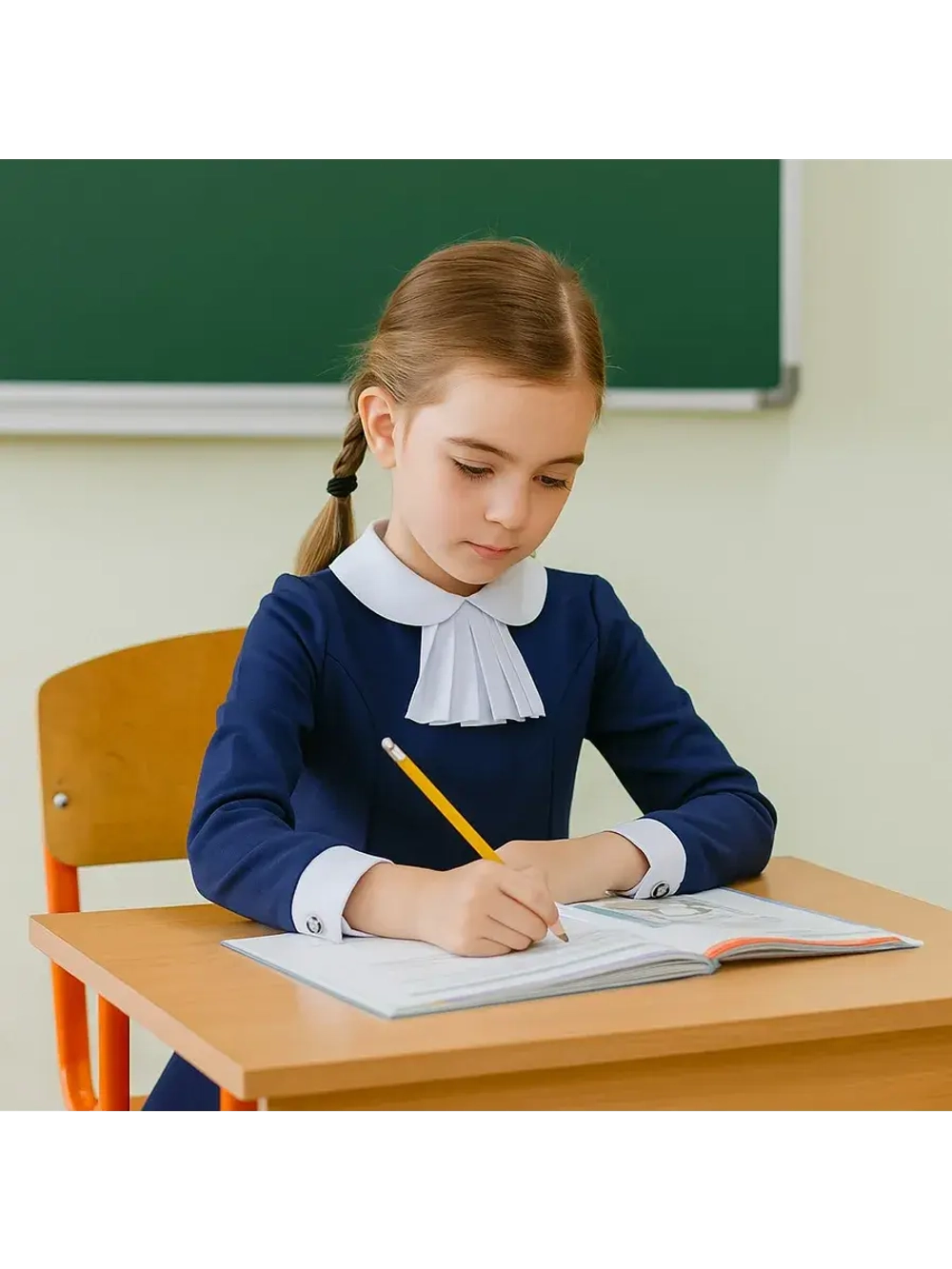 Школьное платье для худенькой девочки.