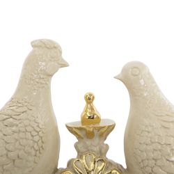 Часы настольные Павлины Айвори