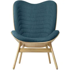 Кресло Umage A Conversation Piece Tall, дуб с синей обивкой