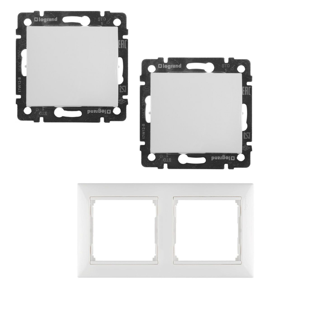 Legrand выключатель 4401 с рамкой 2 белый