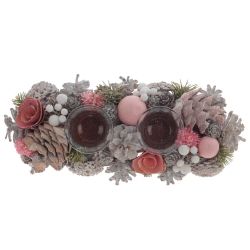 GAEM Подсвечник "Новогодняя композиция", L30 W14 H8 см