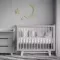 Детская кроватка с продольным маятником Incanto Anniken Серая/белая