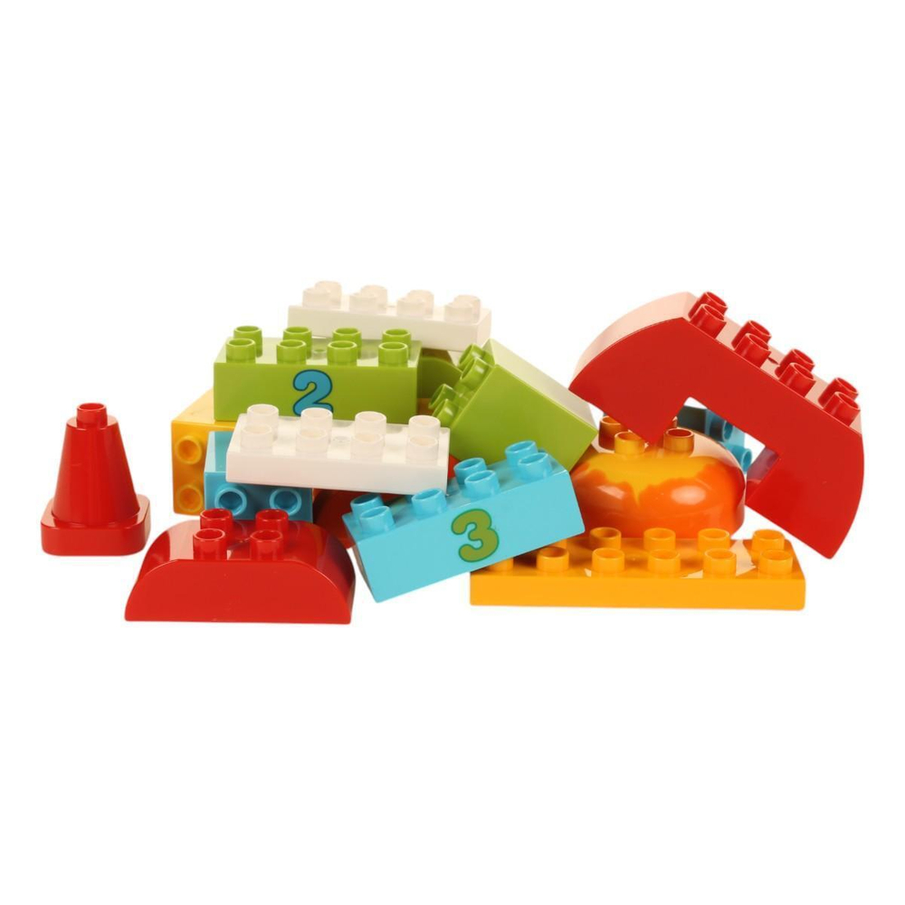 Конструктор пластмассовый 18эл. большие кубики "Ракета" 10018-GK коробка (Город мастеров)