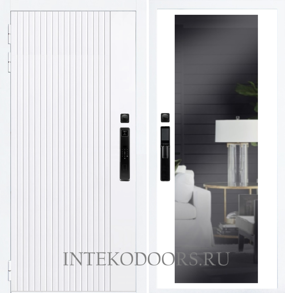 Вертикаль Белая F55 с зеркалом