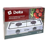Газовая плита настольная DELTA D 2206 белый