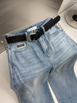 Брюки джинсовые женские арт. 1809 цвет "синий"