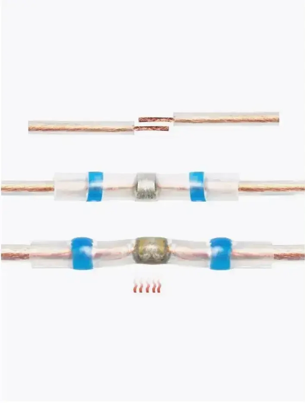 Термоусадка с припоем клеевая 50 шт.