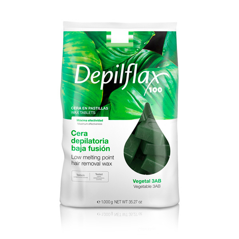Воск горячий в брикетах Depilflax Extra Зеленый 1000г