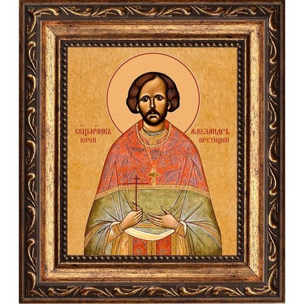 Александр Крутицкий, священномученик, пресвитер. Икона на холсте.