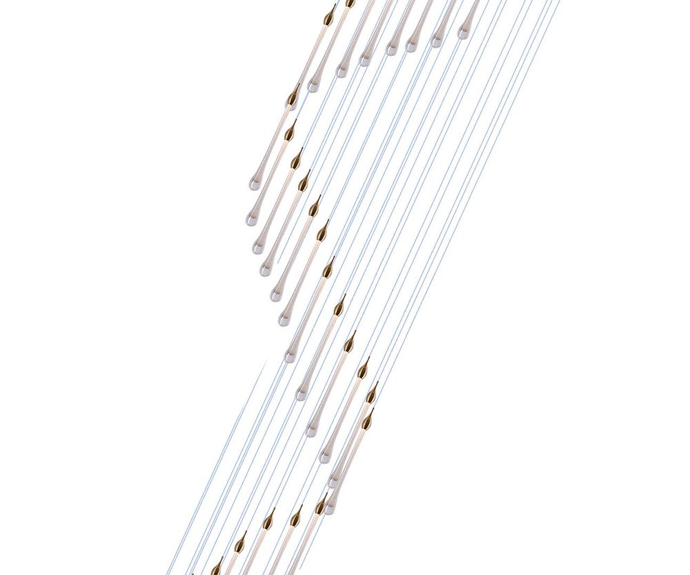 Люстра каскадная Асмер латунь d60 h500 Led 84W (3000К)