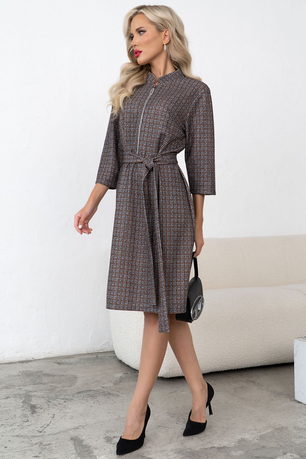 Платье Милана (бежевый/серый) Р11-1248/3 Nikol