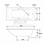 Ванна чугунная Byon Ide Н0000369 180x85