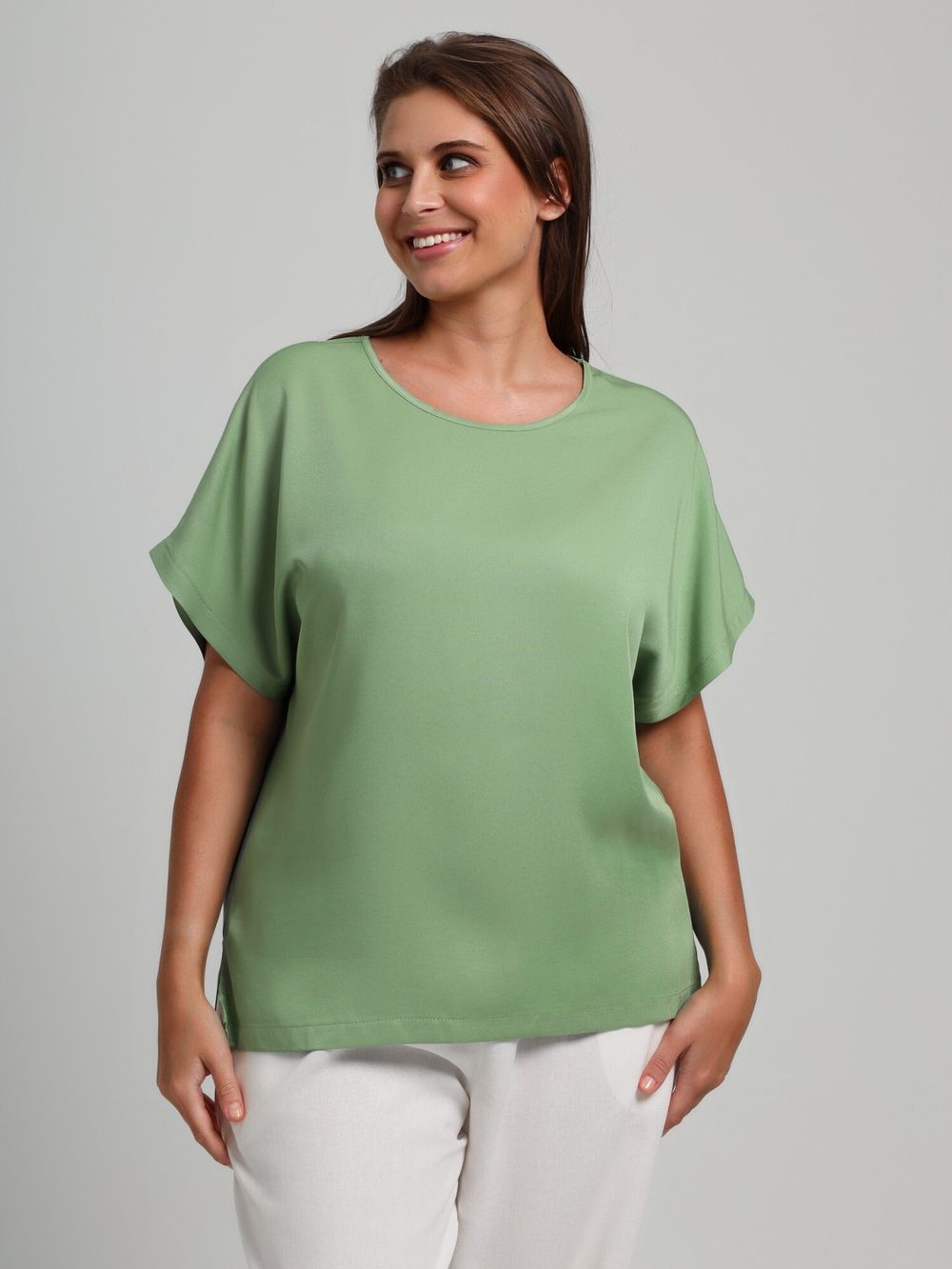 Блузка Летний драйв-4 Виотекс ЗЕЛЁНЫЙ