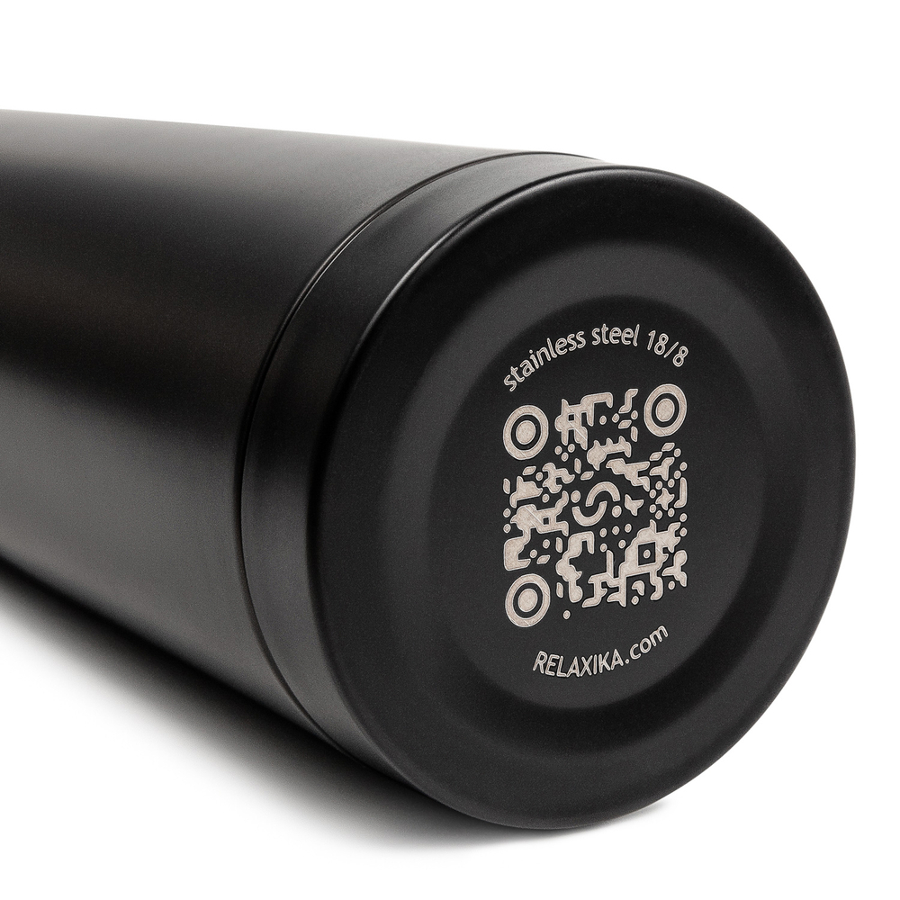 Термос Relaxika 101 (1 литр), черный (без лого)