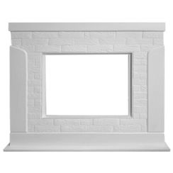 Портал Firelight Prestigio 30 камень белый, шпон белый дуб