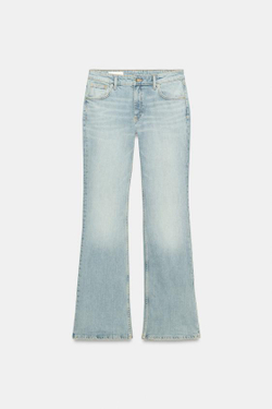 ZARA ДЖИНСЫ TRF BOOTCUT С НИЗКОЙ ПОСАДКОЙ, ВОДЯНИСТО-ГОЛУБОЙ